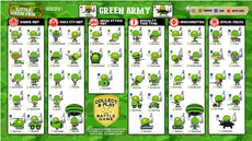 Awesome Little Green Men - 8 Battle Pack Figures - Series 1: Style 3