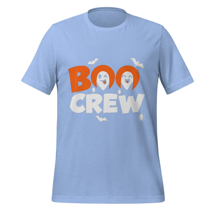 BOO CREW T-Shirt - Cute Halloween Ghosts and Spiders Graphic Tee