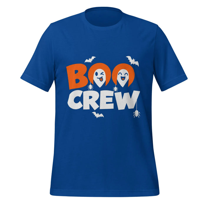 BOO CREW T-Shirt - Cute Halloween Ghosts and Spiders Graphic Tee