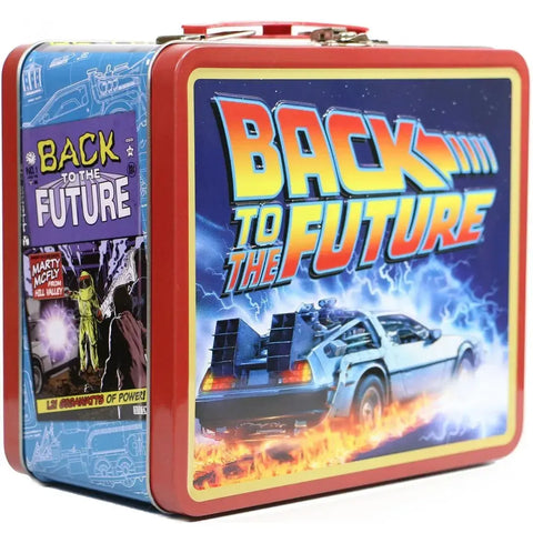 Back to the Future - DeLorean Lunchbox & Beverage Container Set - Surreal Entertainment - PREVIEWS Exclusive, Tin Titans Series
