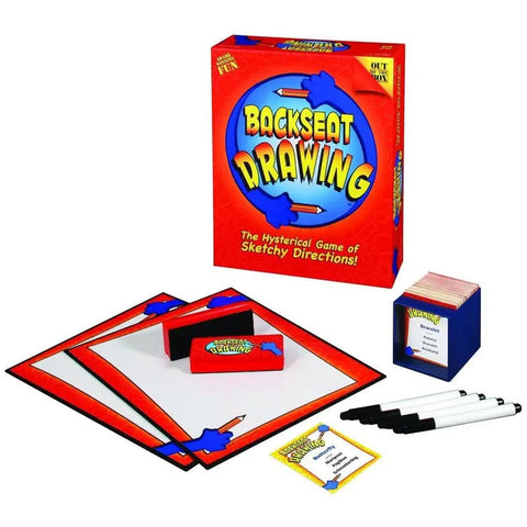 Backseat Drawing - Party Drawing Board Game for Family, Adults, and Children (4-8 Players, Ages 12+) - Out of the Box
