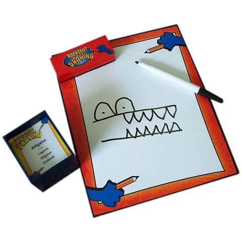Backseat Drawing - Party Drawing Board Game for Family, Adults, and Children (4-8 Players, Ages 12+) - Out of the Box