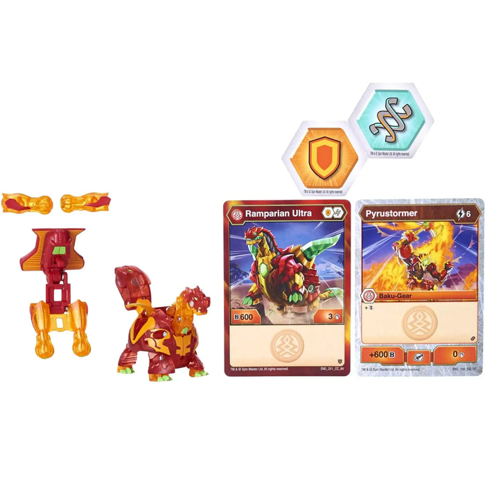 Bakugan: Armored Alliance - Ramparian Ultra Bakugan Toy with Baku-Gear - Spin Master - Baku-Gear Series