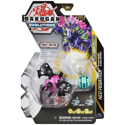 Bakugan: Evolutions - Neo Pegatrix with Nano Blade and Nano Siphon Platinum Power Up Pack - Spin Master - True Metal Series