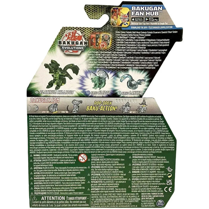 bakugan nillious baku gear Bakugan Evolutions, Nillious with Nano Sledge and Lancer Platinum Power Up Pack
