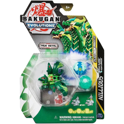 Bakugan: Evolutions - Nillious with Nano Sledge and Nano Lancer Platinum Power Up Pack - Spin Master - True Metal Series
