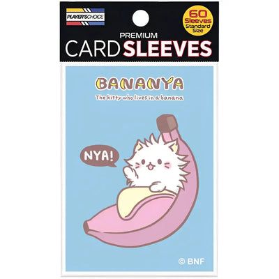 Bananya - Long Hair Bananya Art Blue Premium Protective Card Sleeves (60 Count, Standard Size) - Japanime Games - Player's Choice Game Accessories Series
