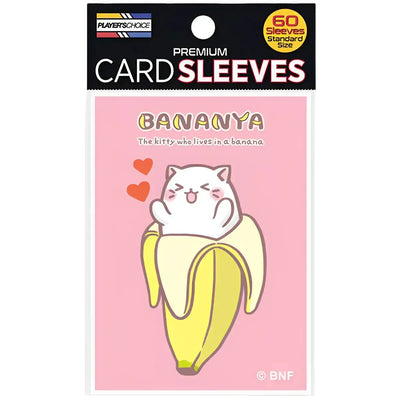Bananya - Lovey Bananya Art Pink Premium Protective Card Sleeves (60 Count, Standard Size) - Japanime Games - Player's Choice Game Accessories Series