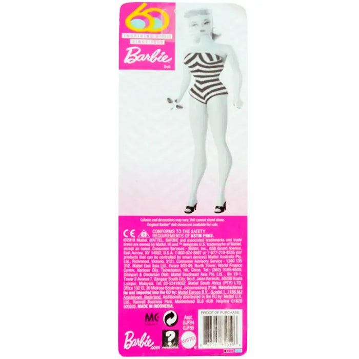 barbie black and white striped dress Striped barbie