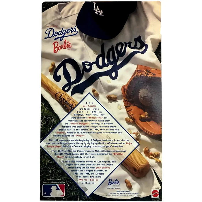 Barbie [MLB] - Los Angeles Dodgers Barbie Doll (Collector Edition) - Mattel - Barbie Collectibles Series (1999)