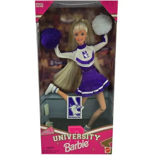 Barbie [NCAA] - Northwestern Wildcats Football Team Cheerleader Barbie Doll (11.5", Special Edition) - Mattel - University Series (1996)