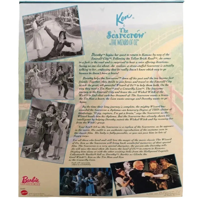 Barbie [The Wizard of Oz] - Ken as the Scarecrow Doll (12", Collector Edition) - Mattel - Hollywood Legends Collection (1996)