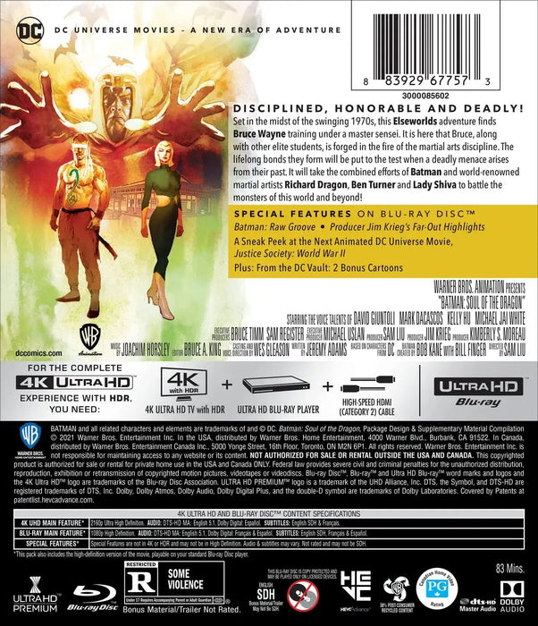 Batman: Soul of the Dragon (4K Ultra HD + Blu-ray + Digital)