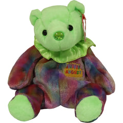Beanie Babies - August the Birthday Bear Plush (8") - Ty - Birthday Beanies Collection - (2001)
