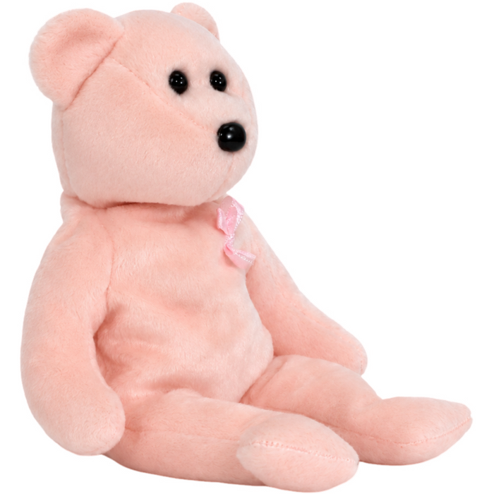 Beanie Babies - Cure the Bear Plush (8") - Ty - Breast Cancer Awareness Collection - (2003)