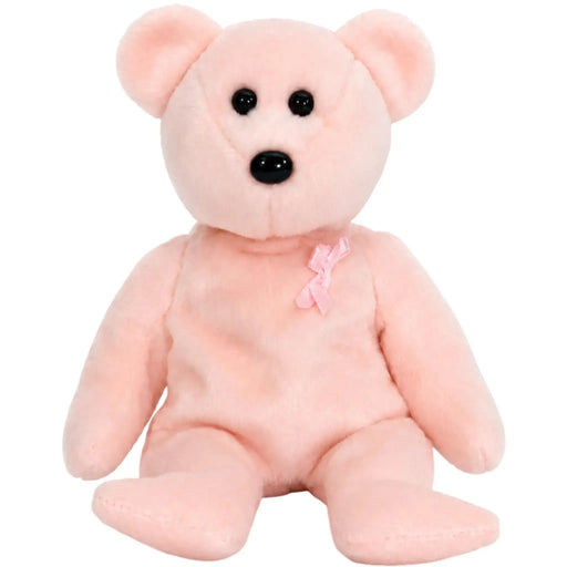 Beanie Babies - Cure the Bear Plush (8") - Ty - Breast Cancer Awareness Collection - (2003)