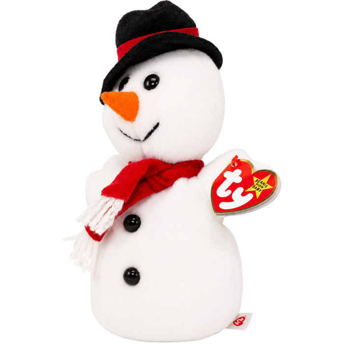 Snowball the Snowman Plush (8") - Ty - Original Beanie Babies Series - (1996)
