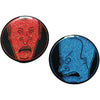 Beavis and Butt-Head - Glittery Red & Blue Pin Badge Set (1.25