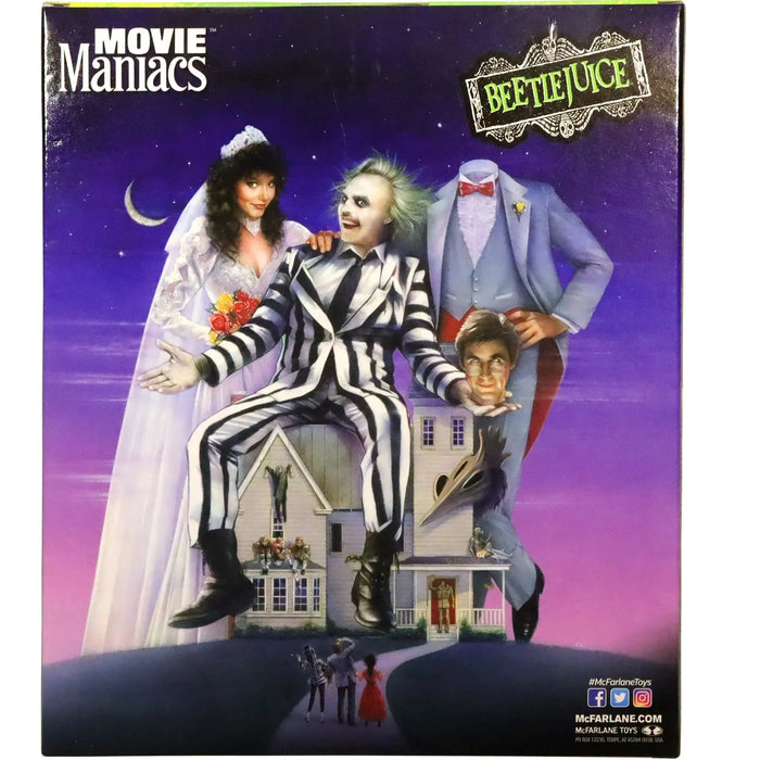 Beetlejuice [Beetlejuice] - Black & White Striped Suit Betelgeuse Figure (6") - McFarlane Toys - Movie Maniacs Edition - (2024)