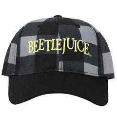 Beetlejuice - Plaid Embroidered Hat (Black / Gray) - Bioworld