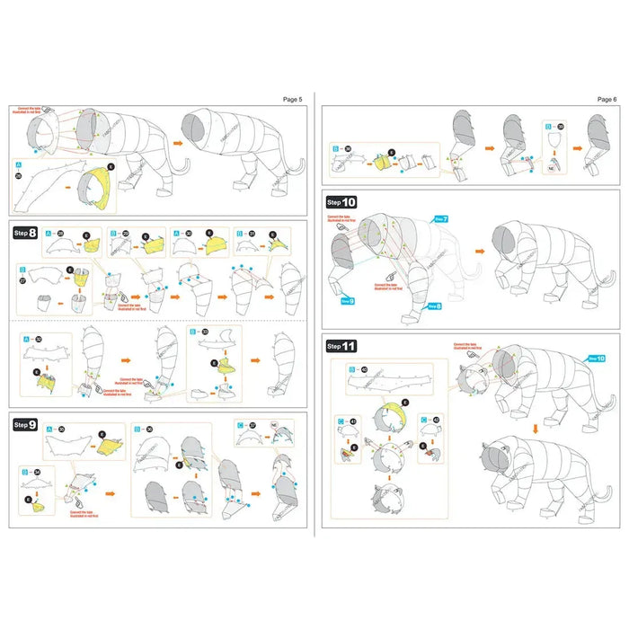 Bengal Tiger Figure Model Kit (Steel, Moderate Difficulty) - Fascinations - Metal Earth Series