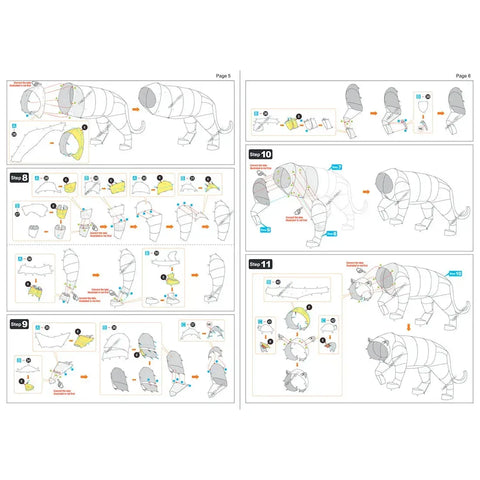 Bengal Tiger Figure Model Kit (Steel, Moderate Difficulty) - Fascinations - Metal Earth Series
