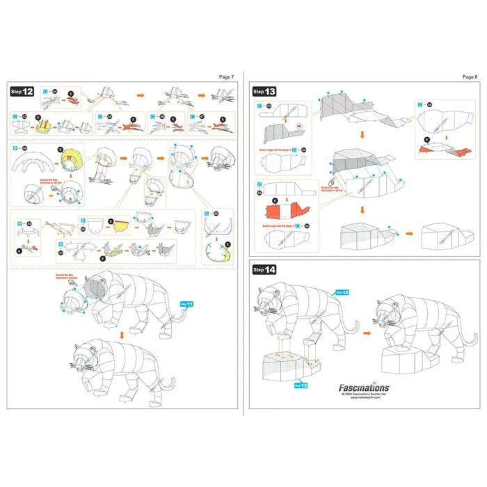 Bengal Tiger Figure Model Kit (Steel, Moderate Difficulty) - Fascinations - Metal Earth Series