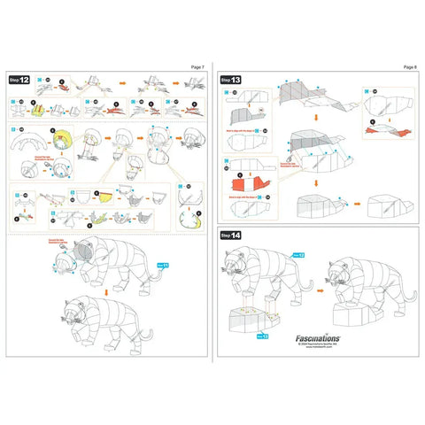 Bengal Tiger Figure Model Kit (Steel, Moderate Difficulty) - Fascinations - Metal Earth Series