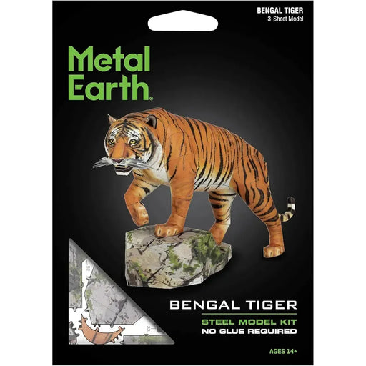 Bengal Tiger Figure Model Kit (Steel, Moderate Difficulty) - Fascinations - Metal Earth Series