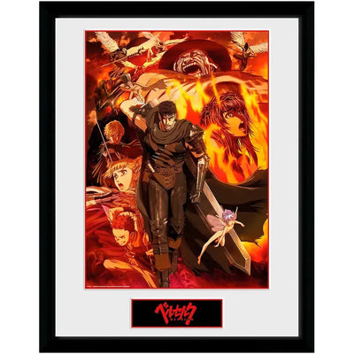 Berserk - Fiery Characters Collage Framed Print (12