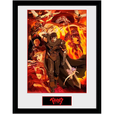 Berserk - Fiery Characters Collage Framed Print (12