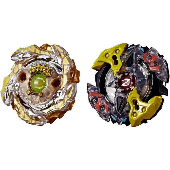 Beyblade Burst Turbo - Gold-X Betromoth B4 & Galaxy Zeutron Z4 Spinning Battle Top Toy Set - Hasbro - Slingshock Series