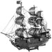Black Pearl (Black Version) Ship 3D Figure Model Kit (Steel, Hard Difficulty) - Fascinations - Metal Earth Premium Series - (2022)