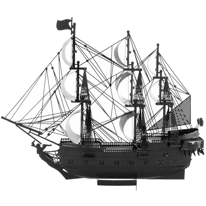 Black Pearl (Black Version) Ship 3D Figure Model Kit (Steel, Hard Difficulty) - Fascinations - Metal Earth Premium Series - (2022)