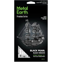 Black Pearl (Black Version) Ship 3D Figure Model Kit (Steel, Hard Difficulty) - Fascinations - Metal Earth Premium Series - (2022)