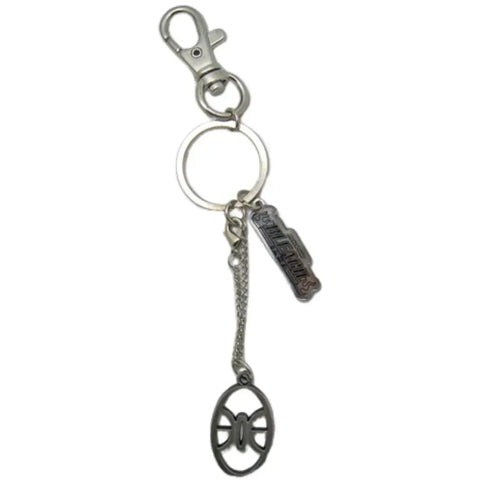 Bleach - Rukia Kuchiki Zanpakuto Sword Guard Tsuba Keychain with Charm (Metal) - Great Eastern Entertainment