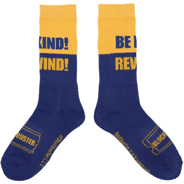 Blockbuster - "Be Kind! Rewind!" Crew Socks - Bioworld