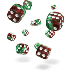 Bloody Jungle D6 Dice Set (36 Dice, 12mm, Red & Green) - Oakie Doakie Dice