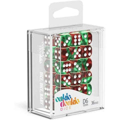 Bloody Jungle D6 Dice Set (36 Dice, 12mm, Red & Green) - Oakie Doakie Dice