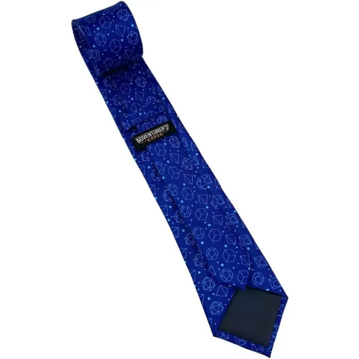 Blue Dice Pattern Premium Necktie (Handmade, 100% Silk) - Adventurer's Forge