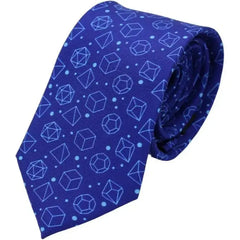Blue Dice Pattern Premium Necktie (Handmade, 100% Silk) - Adventurer's Forge
