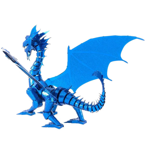 Blue Dragon Figure Model Kit (Steel, Hard Difficulty) - Fascinations - Metal Earth Premium Series - (2023) - Image 4