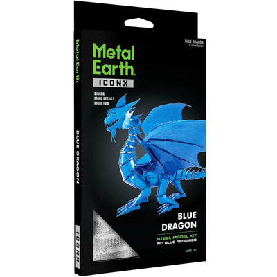 Blue Dragon Figure Model Kit (Steel, Hard Difficulty) - Fascinations - Metal Earth Premium Series - (2023)