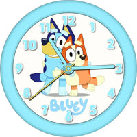 Bluey - Light Blue Bingo & Bluey Hugging Wall Clock (10") - Accutime- Image 1
