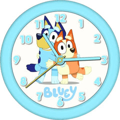 Bluey - Light Blue Bingo & Bluey Hugging Wall Clock (10") - Accutime