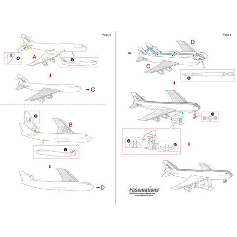 Boeing 747 Jumbo Jet Airliner Figure Model Kit (Steel, Easy Difficulty) - Fascinations - Metal Earth Series - (2024) - Image 6