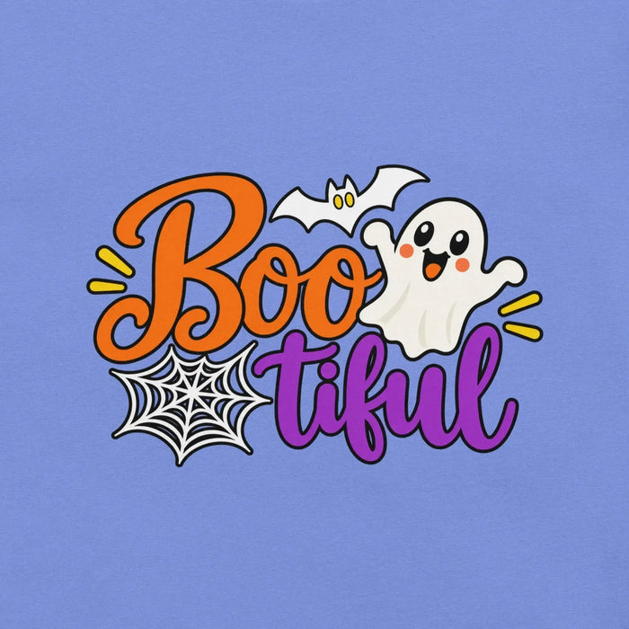 Boo-tiful T-Shirt - Cute Halloween Ghost and Spiderweb Graphic Tee