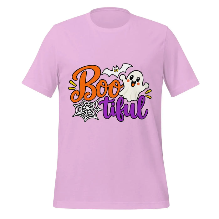Boo-tiful T-Shirt - Cute Halloween Ghost and Spiderweb Graphic Tee