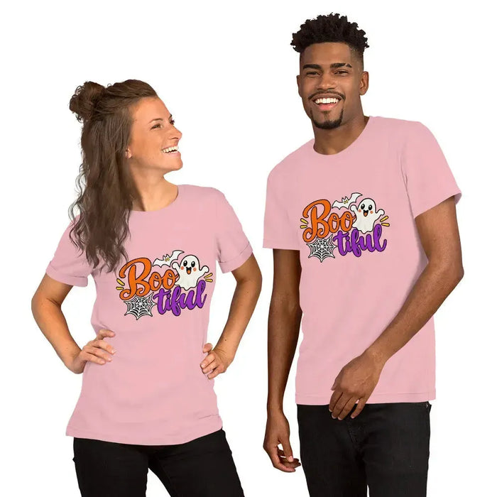 Boo-tiful T-Shirt - Cute Halloween Ghost and Spiderweb Graphic Tee