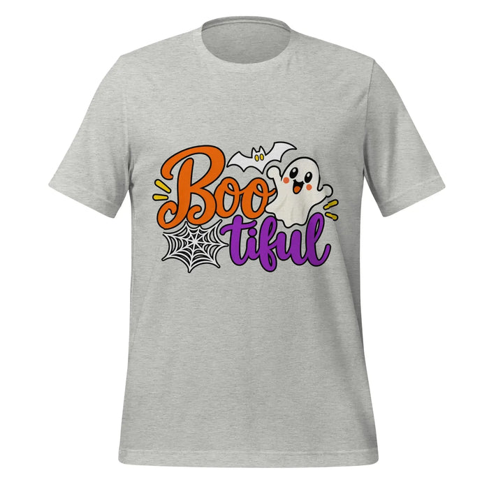 Boo-tiful T-Shirt - Cute Halloween Ghost and Spiderweb Graphic Tee